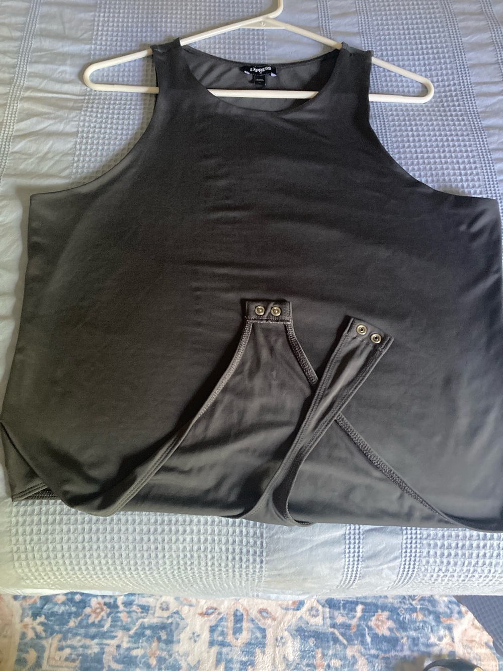 Express Black Snap-Crotch Sleeveless Tank